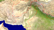 Pakistan Satellite + Borders 1920x1080